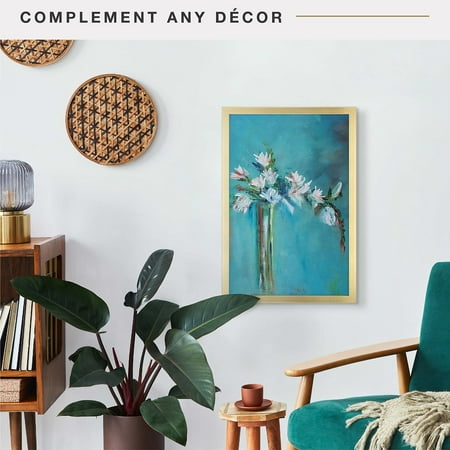 MCS Foundation 16x24 Poster Frame Traditional Brass, Vertical & Horizontal Wall Hanging Large Picture Frame for Photos, Posters & Art Prints (1-Pack)