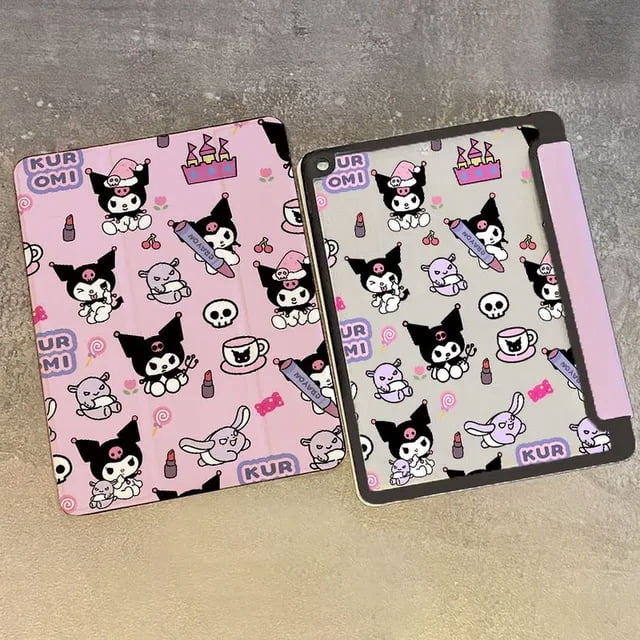 wangyu Sanrio HelloKitty Kuromi Pochacco Ipad Case Cartoon Silicone Soft Case for Ipad Pro 2018 2020 11 Inch Air 1 2 3 Shockproof Case