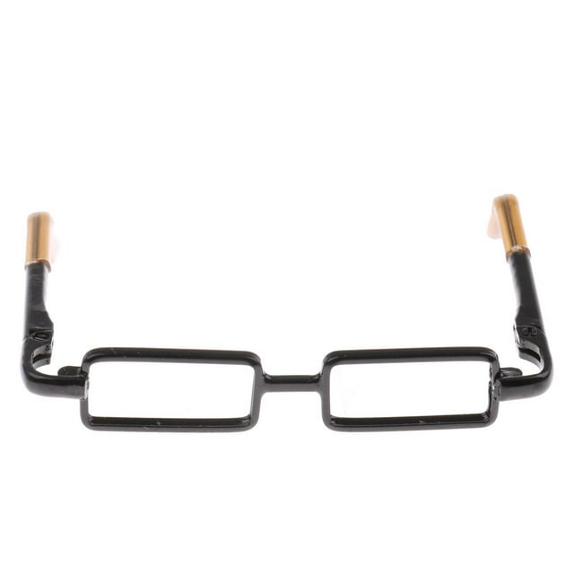 1/4 Bjd Dolls Gafas De Lentes Cuadradas Sin Lente De Cobre Para M negro