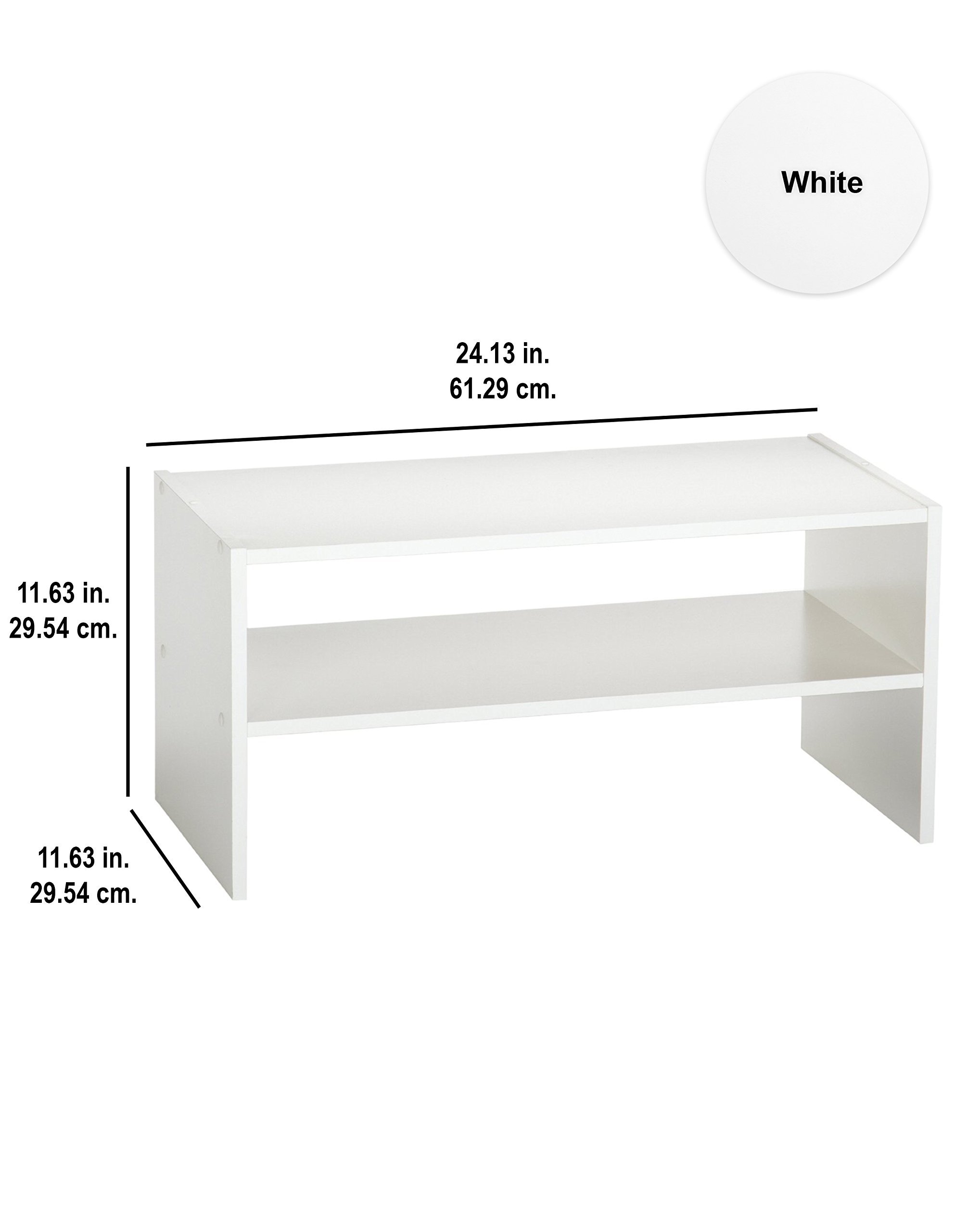 25 pair stackable shoe rack closetmaid on Closetmaid 8993 Stackable 24 Inch Wide Horizontal Organizer White Walmart Com Walmart Com
