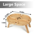 thumbnail image 2 of Tirrinia Folding Portable Wine Picnic Table, Functional Fruit Snack Tray Bamboo Table  -Outdoor for Party, Picnic, Camping, Beach,Ideal Wine Lover Gift, 2 of 7