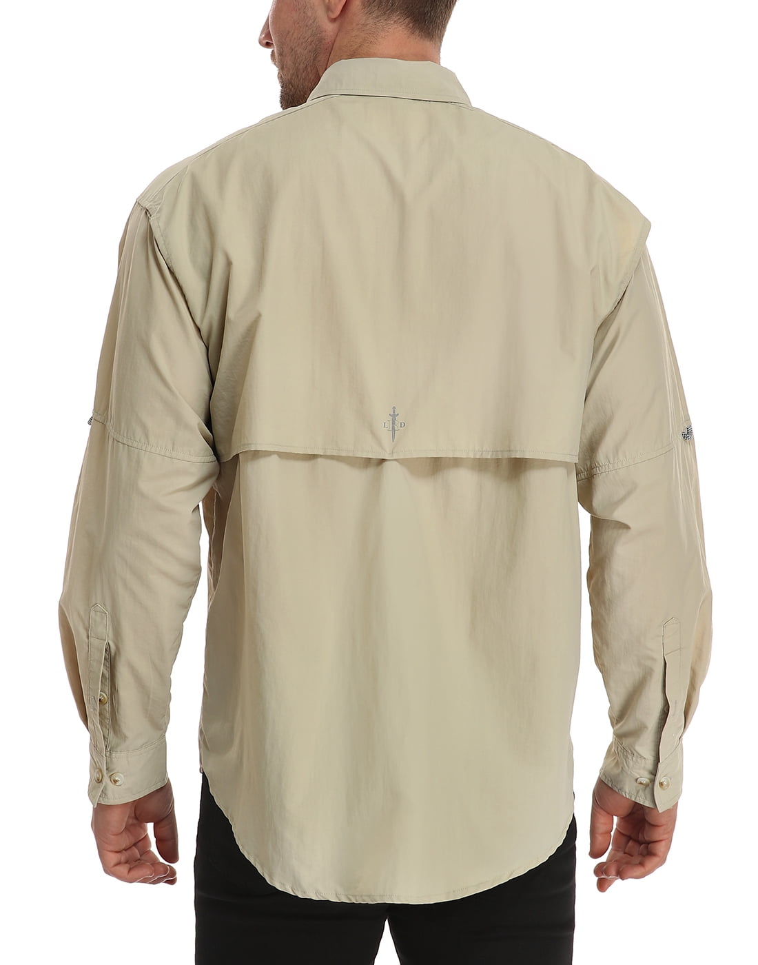 LRD Men's UPF 30 Long Sleeve Button Down Fishing Shirts Screamin' Eagle 3XL  