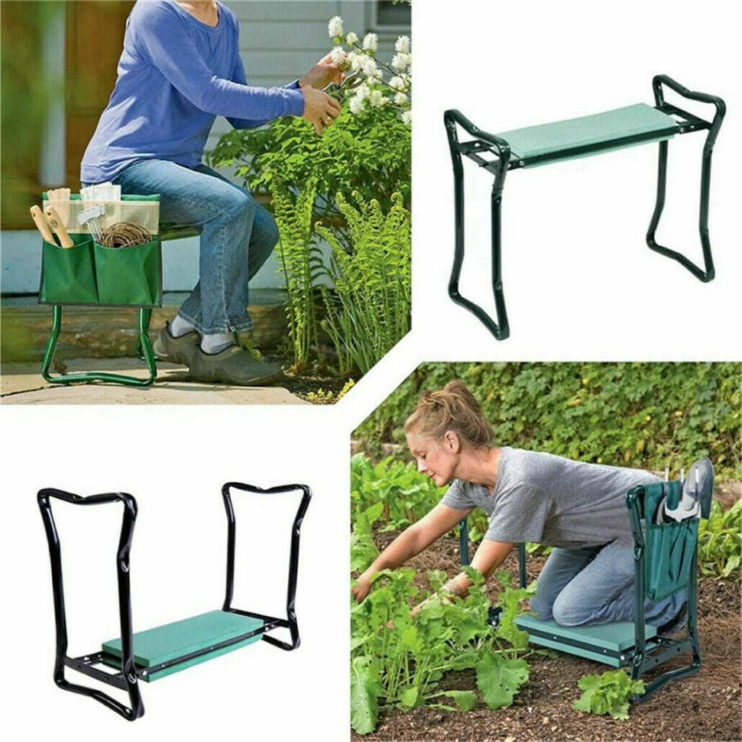 Heavy Duty Upgraded Garden Kneeler Thicken Seat Padded Kneeling Stool Outdoor
