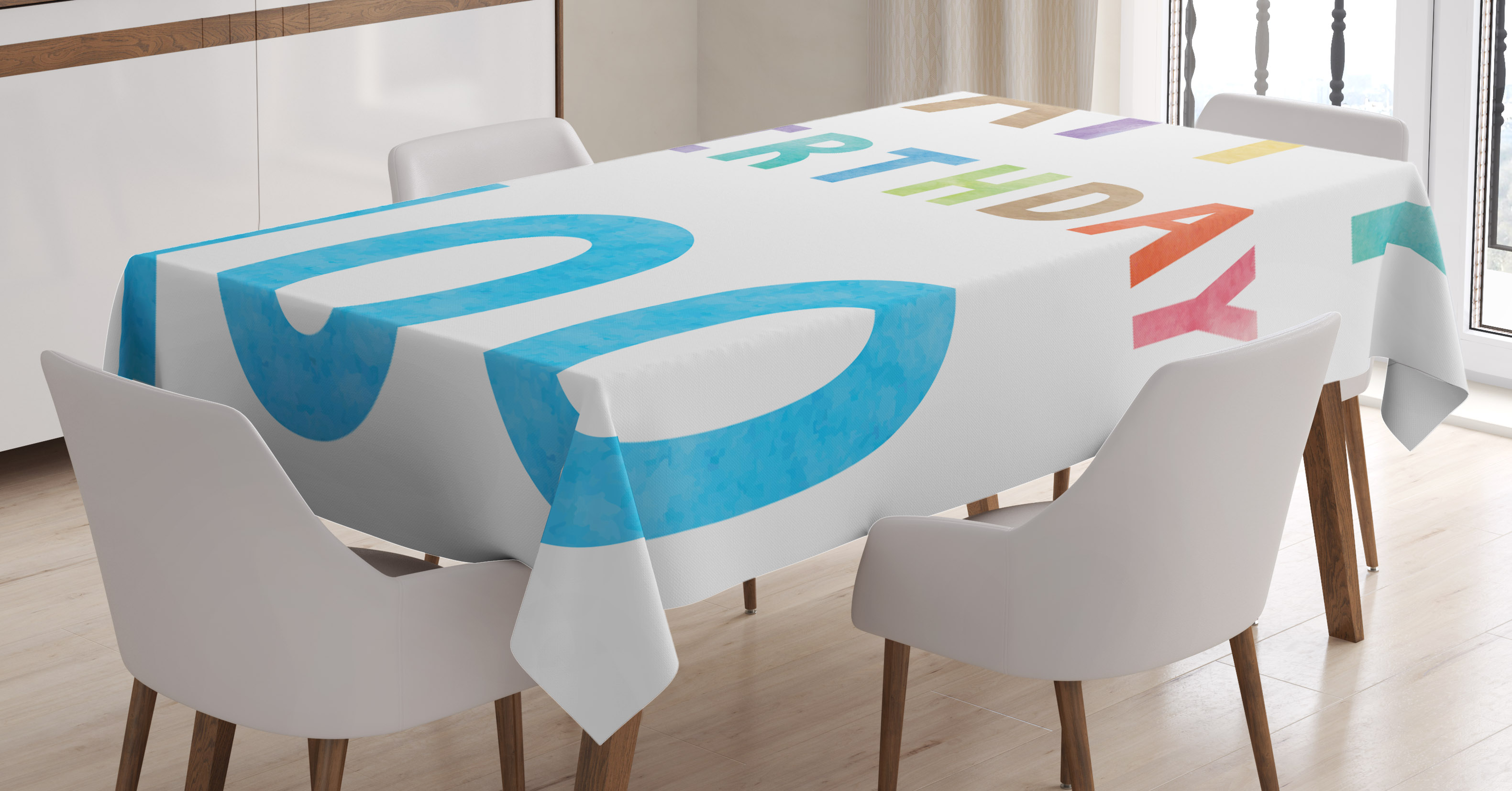 100th Birthday Decorations Tablecloth, Old Grandparents Birthday Worn