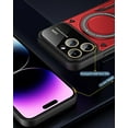 thumbnail image 4 of for iPhone 11 Pro Case with 360° Rotatable Invisible Ring Stand, Large Window Design Compatible with Magsafe, -Grade Protection Shockproof Phone Cover for Women Men, Red, 4 of 7