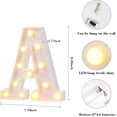 thumbnail image 2 of Alphabet BAR LED Light Letter Decorative Lamp Light LED Alphabet White Solid Letters for Party Wedding Decoration, 2 of 7