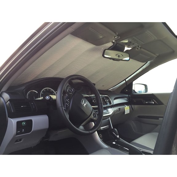 HeatShield, The Original Windshield Sun Shade, Custom-Fit for Honda Accord Sedan w/ Sensor 2013, 2014, 2015, Silver Series