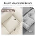 thumbnail image 6 of Sophia&William Sectional Sofa Sets, Oversized Cloud Couch Set 5-Seat Chenille Modular Sectional Sofa with 5 Pilliows & Deep Seat, Chalk, 6 of 11