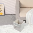 thumbnail image 5 of REGALWOVEN Storage Cube, Fabric Storage Bin with Handles, 3 Pack Collapsible Storage Basket for Organizing Clothes Books 10.6*10.6*11 Beige, 5 of 6