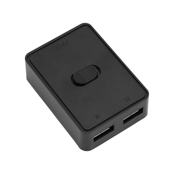 USB Switcher, One Key Switching Easy Installation USB 2.0 Switch Efficient 1 in 2 Out Bi Directional for Scanners for Keyboards