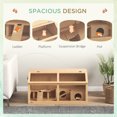 thumbnail image 4 of PawHut 33.5"L Wooden Hamster Cage w/ Suspension Bridge, Ladders, 4 of 10