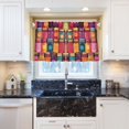 thumbnail image 5 of Yayeee Kitchen Curtains Tier Pair Light Filtering 27"x36" Rod Pocket Short Cafe Window Panel, Purple Jar, 5 of 7