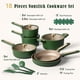 thumbnail image 2 of Juego de utensilios de cocina CAROTE, antiadherente, 18 piezas, color verde inducción, 2 of 8