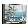 thumbnail image 2 of Designart "To The Coastal windows Windows painting IV" Nautical & Beach Floater Framed Wall Decor, 2 of 7