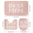 thumbnail image 3 of Shower Curtain Sets with Rugs 4 Piece with Non-Slip Rugs Toilet Lid Cover And Bath Mat Best Mom Waterproof Fabric Bath Curtains Gift for Mom for Bathroom Decor, 3 of 8