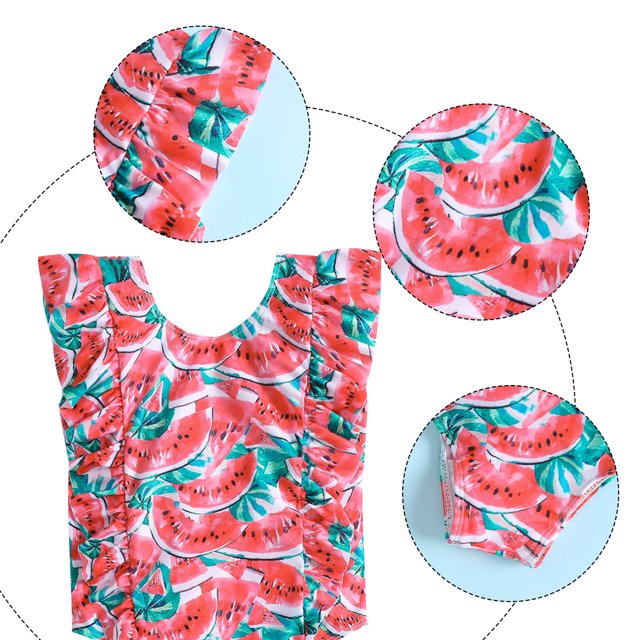 Trajes de baño para niñas Traje de baño para niñas Traje de baño para niñas Traje de baño de una pieza con volantes Traje de baño para niñas Traje de baño de una pieza estampado para niñas