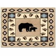 thumbnail image 2 of Boho Area Rug 4'x6' Bohemian Geometric Pattern Black Bears Footprints Washable Area Rugs Non Shedding Floor Carpet Rubber Backing Non-Slip Indoor Mats for Living Room Bedroom Kitchen, 2 of 8