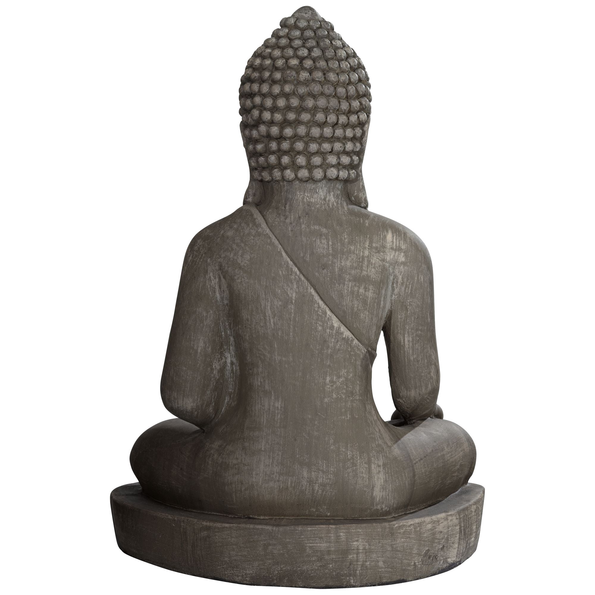 John Timberland Sitting Buddha Statue Sculpture Zen Asian Decor Outdoor Garden Front Porch Light Sandstone Finish 29 1/2" Tall