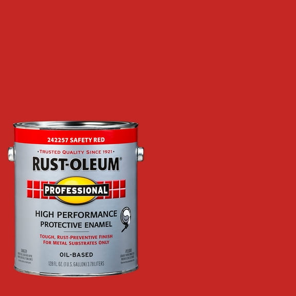 2 Pack, Safety Red (100 Voc), Rust-Oleum Professional High Performance Gloss Protective Enamel Paint- Gallon