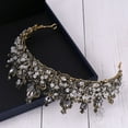 thumbnail image 4 of Fiudx Liquidación De Joyas Diadema De Flores De Circonio Negro Con Diamantes Y Corona Elegante De Lujo Para Mujer, 4 of 6