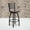 Mahogany Wood Seat/Black Metal Frame, variant on BizChair Swivel Ladder Back Bar Stools, Mahogany/Black (Set of 2)