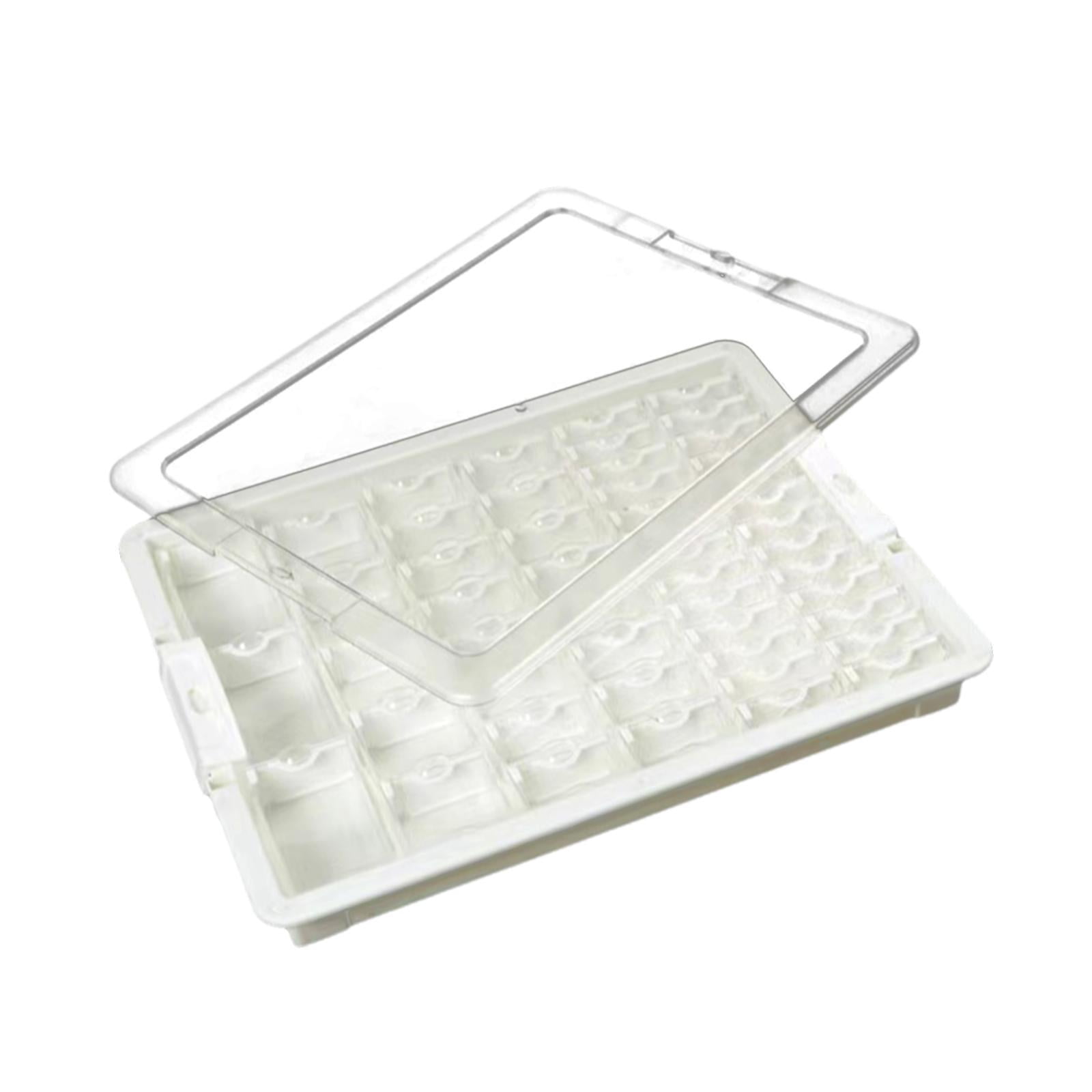 QccHieUs Bead Storage Box Bead Organizer Box with Lid Portable with Compartments Supplies 50 Grid