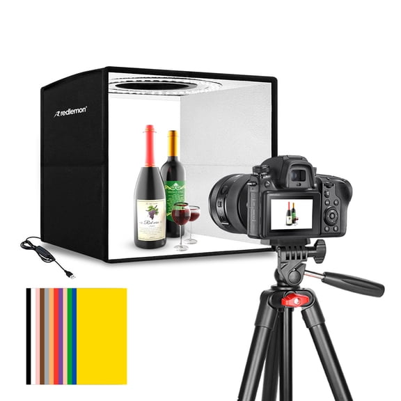 Caja de Luz para Fotografía Profesional Redlemon 40x40cm 12 Cicloramas