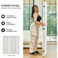 thumbnail image 6 of 5.6Ft Room Divider Folding Wood Simple Carved Partition Screen for Home Office Garden - 4 Panels (White), 6 of 17