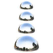 Pawsdot Lawn Decorations Outdoor Gazing Hemisphere Ball Silver Stainless Steel 4Pcs