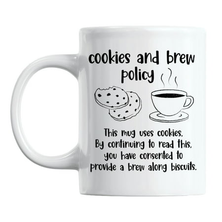 

Cookies and Brew Policy Funny Data Privacy Day Humor Coffee & Tea Mug (11oz)