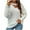 White, variant on Herrnalise Women's Knitted Crop Tops Women Casual Soild Long Sleeve Knit Pullover Crewneck Sweater Coat Pullover Jumper Sweaters