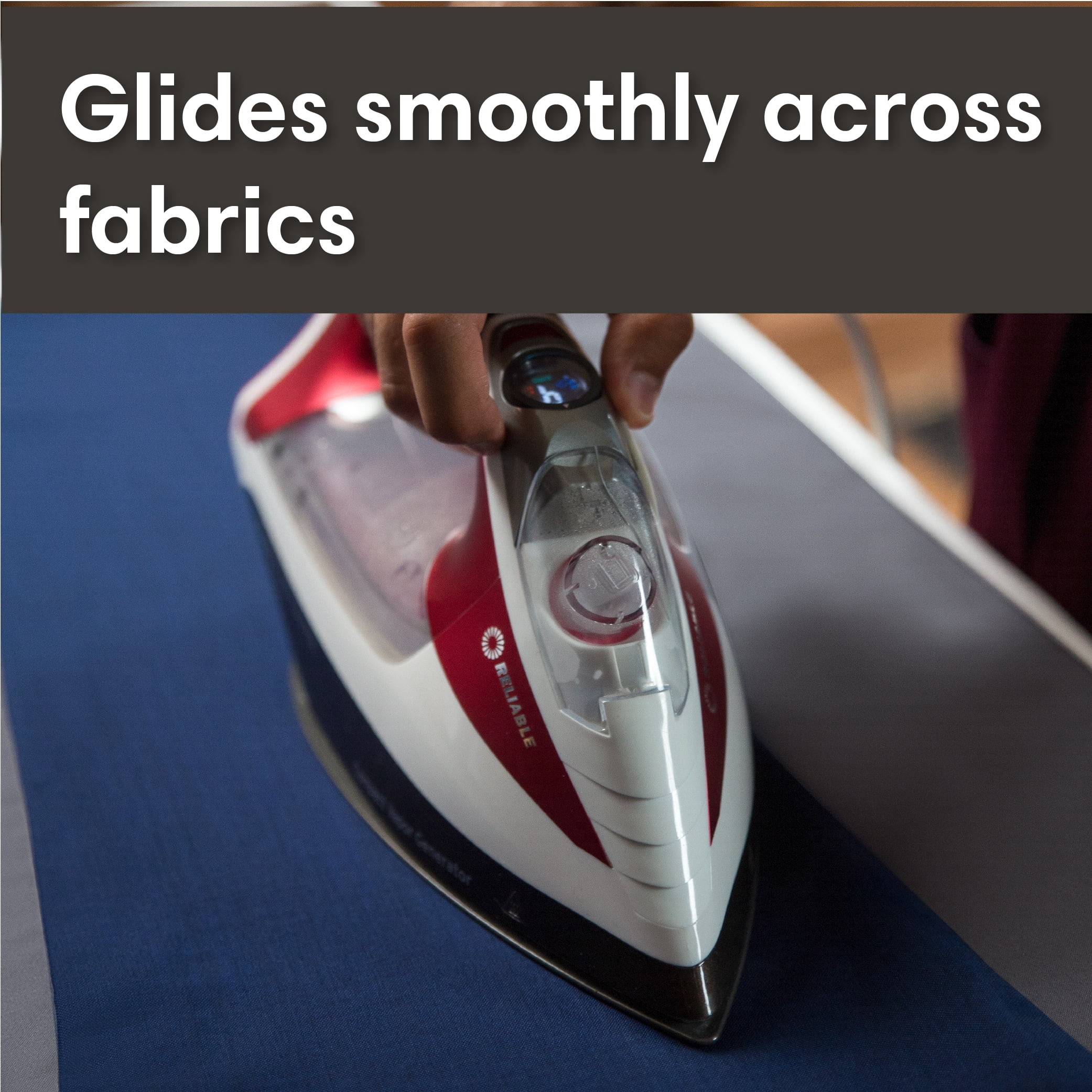 Reliable 270IR Velocity Anodized Aluminum Steam Iron, Red