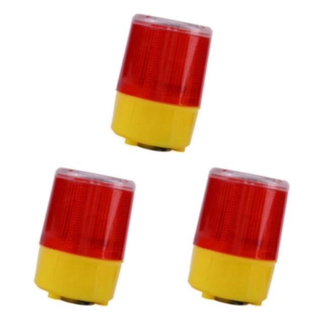 Baohd Solaire Conduit Rond Avertissement Lumière Polyvalent Alarme de la Circulation Flash Type A 3Set