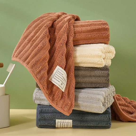 Xuniizn Bath Towel and Wash Cloths Set: 1* Hand Towel, polyester, Highly Absorbent & Fade Resistant