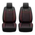 thumbnail image 4 of Leadwolf 2PCS Front Car Seat Covers for Genesis for G70 2017-Present 2 Seats Premium Leather Waterproof Auto Seat Protectors, Front Seat Cushions Black and Red, 4 of 8