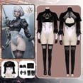 thumbnail image 2 of Disfraz de fantasía de NieR Automata 2B tipo B para mujer adulta, mono sexy, pantimedias, traje de carnaval de Halloween, 2 of 5