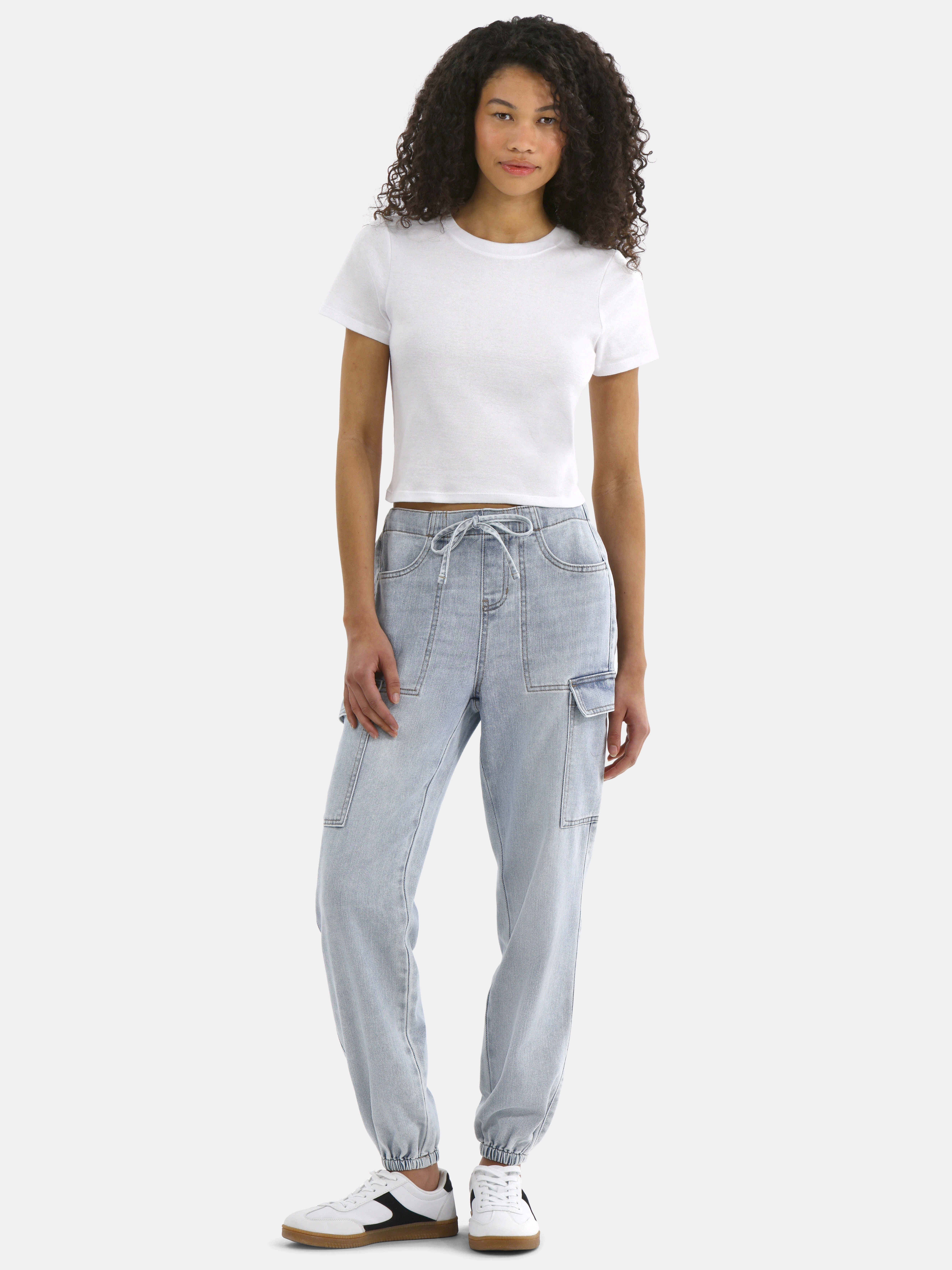 No Boundaries Cargo Joggers, 28'' Inseam, Women's