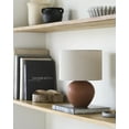 thumbnail image 5 of Livabliss Elio Modern Accent Table Lamp, 13-inch, Brick with Beige Shade, 5 of 6