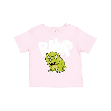

Inktastic Lil Green Triceratops Rawr! Gift Toddler Boy or Toddler Girl T-Shirt