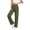 Army Green, variant on Womens Linen Pants Button Up High Waisted Linen Pants Business Casual Summer Pants, S-2XL