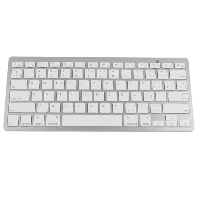 Teclado inalámbrico Mini 78 teclas, teclados de ordenador blancos portátiles ultrafinos para Android, OS X, IOS y Windows