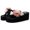 Black, variant on BONIXOOM Sandals Women Comfortable Clearance Slip-On Platform V-Day Casual Summer Womens Shoes Black Size 9