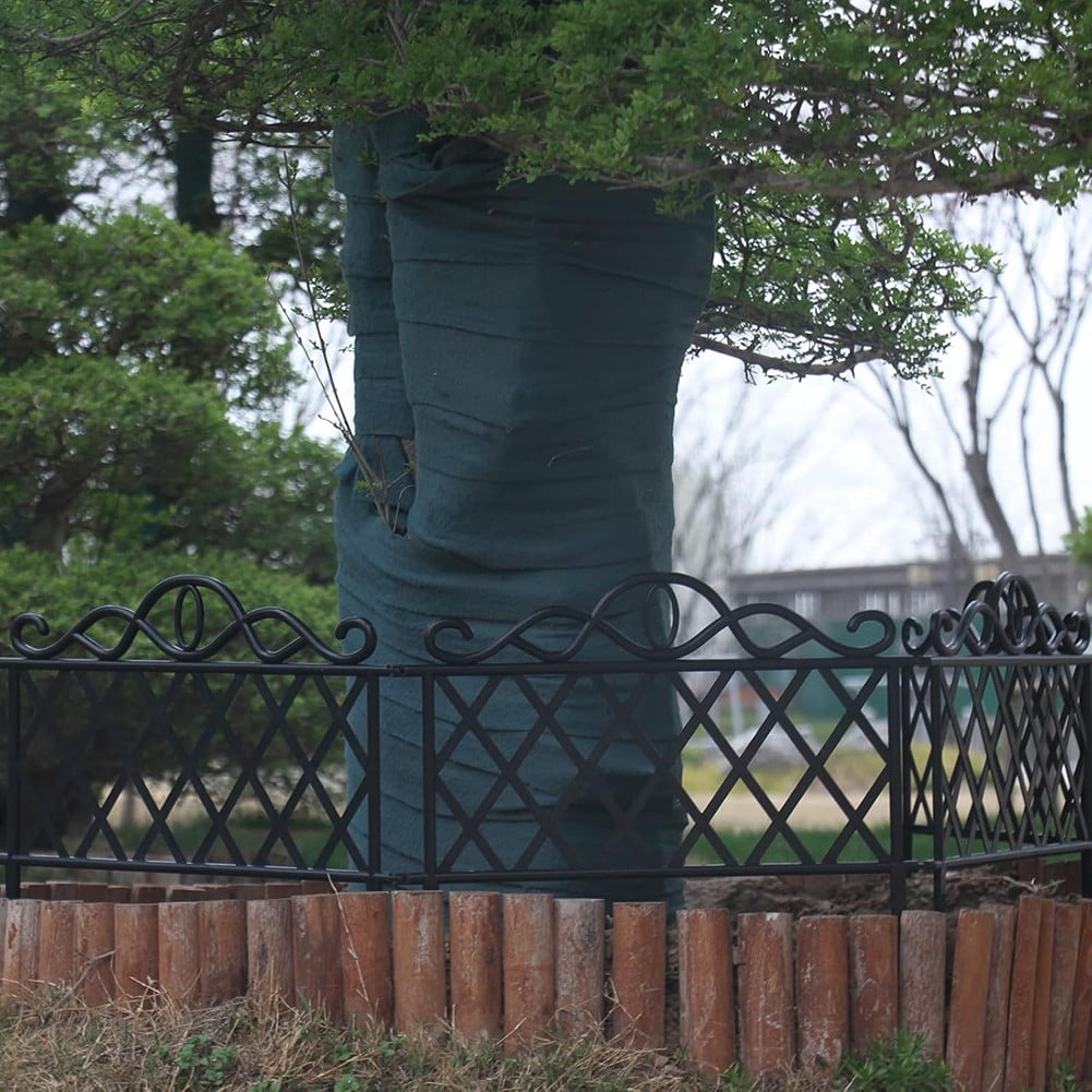 Plastic Fences Garden Decorative Guardrails Diamond Lattice Fence Outdoor Flower Art Small Fence Lawn Edging Border 48cm*36cm