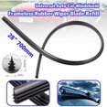 thumbnail image 2 of CHOYCLIT Cuttable Windshield Wiper Blades, Replacement Rubber, Prevents Glass Damage, 8 Pieces, 700 mm (Wipers Not Included), 2 of 4