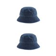 thumbnail image 3 of Jumpingount Sombrero de pescador de vaquero de Color sólido para mujer, sombrero para el sol al aire libre, amantes de la sección de las Azul vaquero 2piezas, 3 of 6