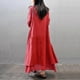 thumbnail image 5 of Plus Size Oversized Women Solid Color Long Sleeve Baggy Loose Layered Maxi Dress, 5 of 5