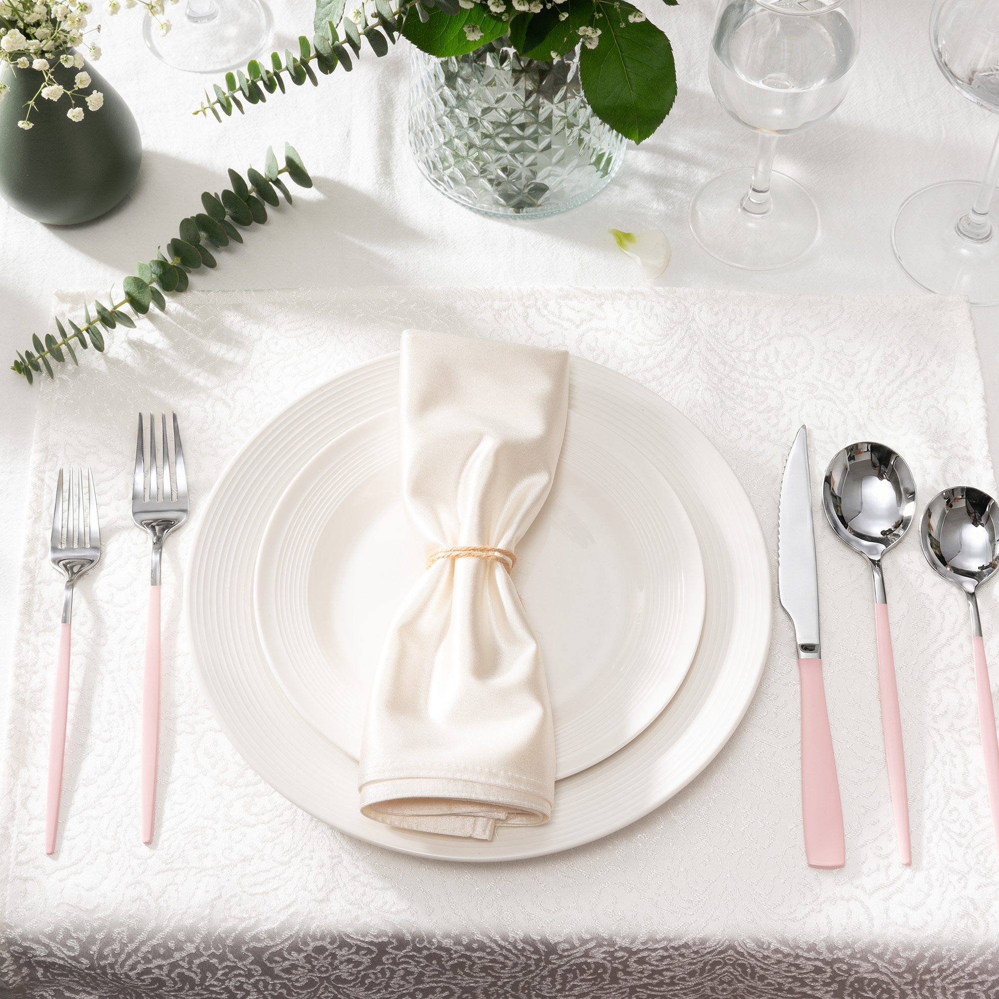 Astercook 25-Piece Pink Stainless Steel Flatware Set photo 5