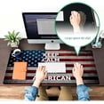 thumbnail image 4 of XXL Large Gaming LaptopMouse Pad, American Flag Big Desk Pads PC Keyboard Waterproof and Non-Slip 31.4 x 15.7inches 3mm Thick Table Mat,Ideal Partner for Work & Game，Retro, Inspirational, 4 of 6