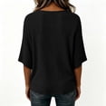 thumbnail image 6 of TGSLY Women's 3/4 Sleeve Ribbed Tops Lightweight Soft Crew Neck Trendy Blouses Loose Fit Dressy Casual Solid Color Fall Shirts M, 6 of 7