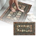 thumbnail image 6 of Retro Welcome Mat â 15.7x23.6 Inch Non- Doormat, Heavy Duty Rubber Backing, Water Absorbent for Indoor/Outdoor Use â Decorative Entryway Rug for Home, Patio, Front Door, 6 of 7